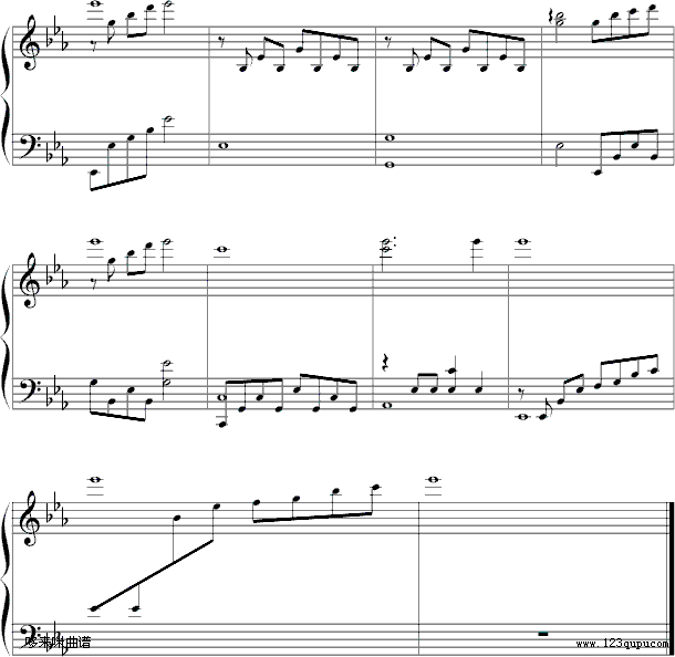 同一首歌-幸福版-毛阿敏钢琴曲谱（图3）