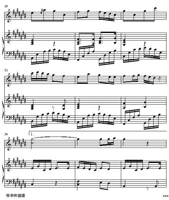 香水百合-张韶涵钢琴曲谱（图4）