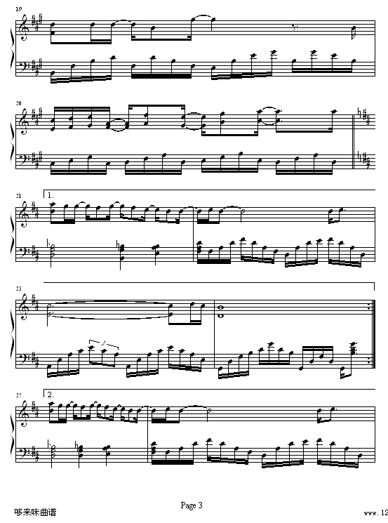 爱从零开始-孙燕姿钢琴曲谱（图3）