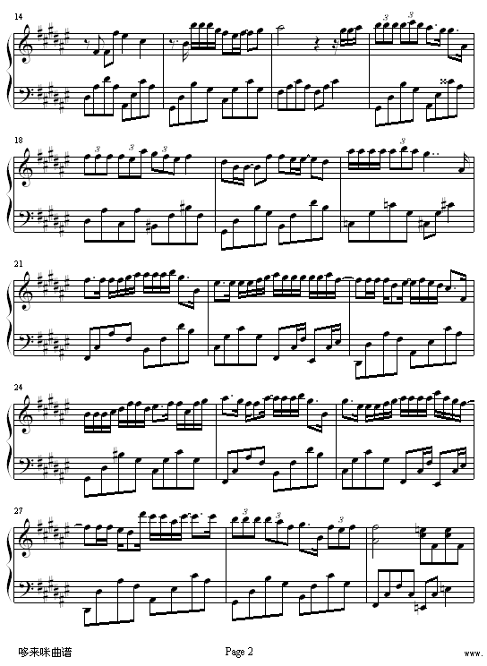 16号爱人-容祖儿钢琴曲谱（图2）