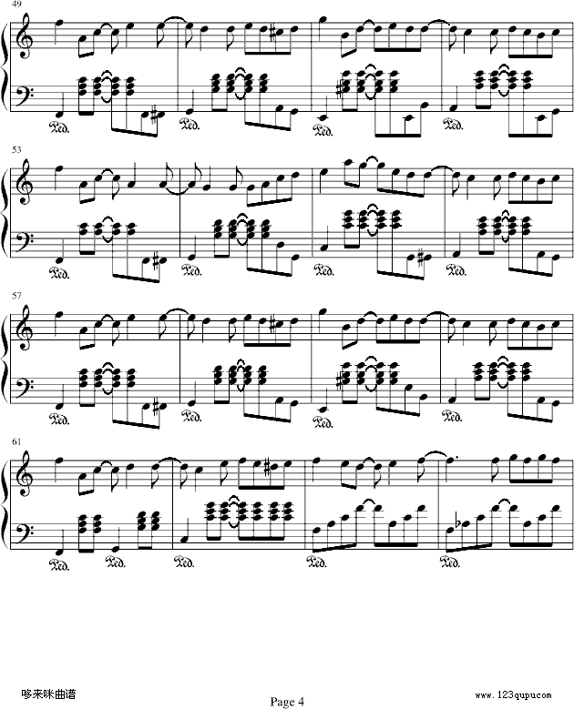 小手拉大手-梁静茹钢琴曲谱（图4）