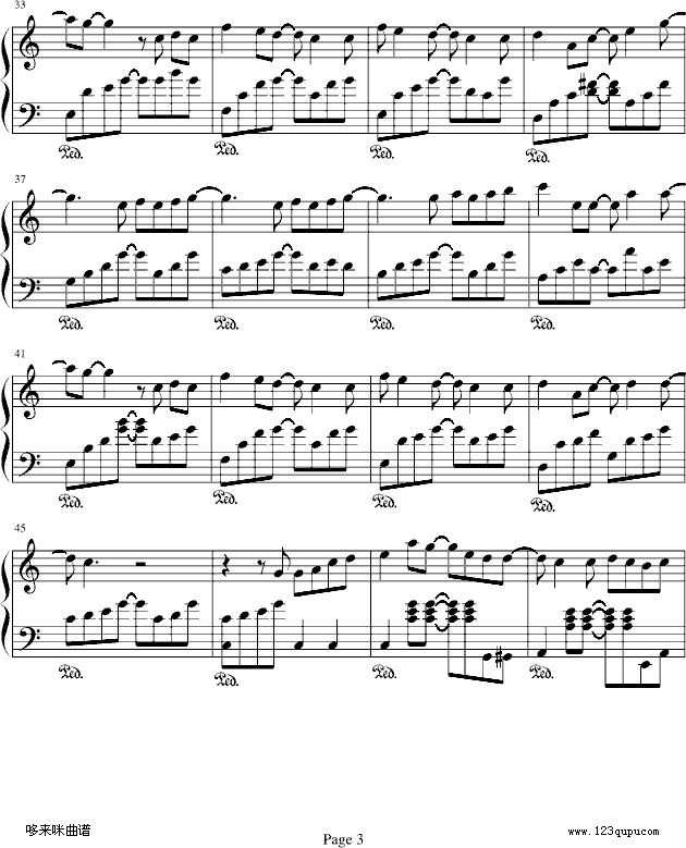 小手拉大手-梁静茹钢琴曲谱（图3）