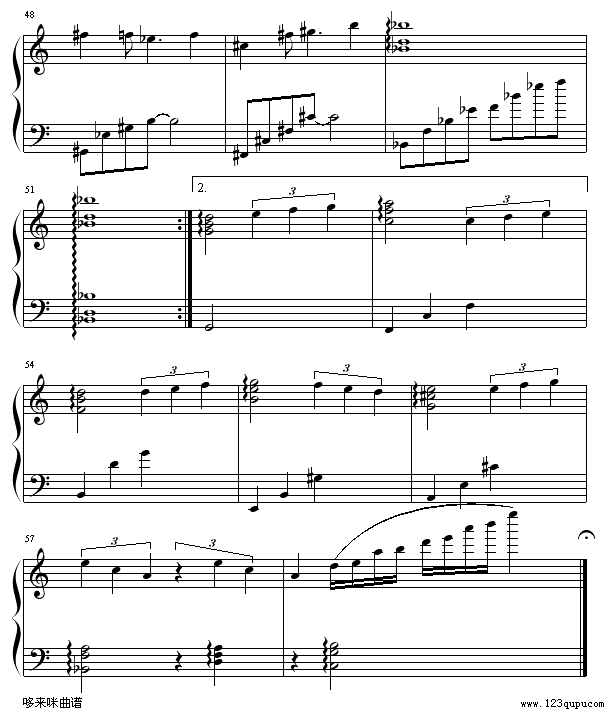 想唱就唱的Meritee修改版（加入引子，过门）-张含韵钢琴曲谱（图4）