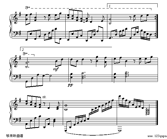 两只蝴蝶-何初-庞龙钢琴曲谱（图5）