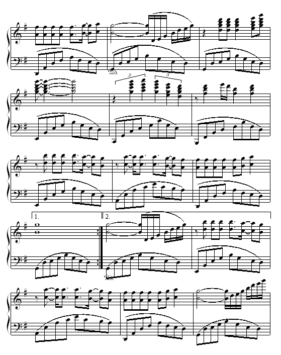 花心-周华健钢琴曲谱（图3）