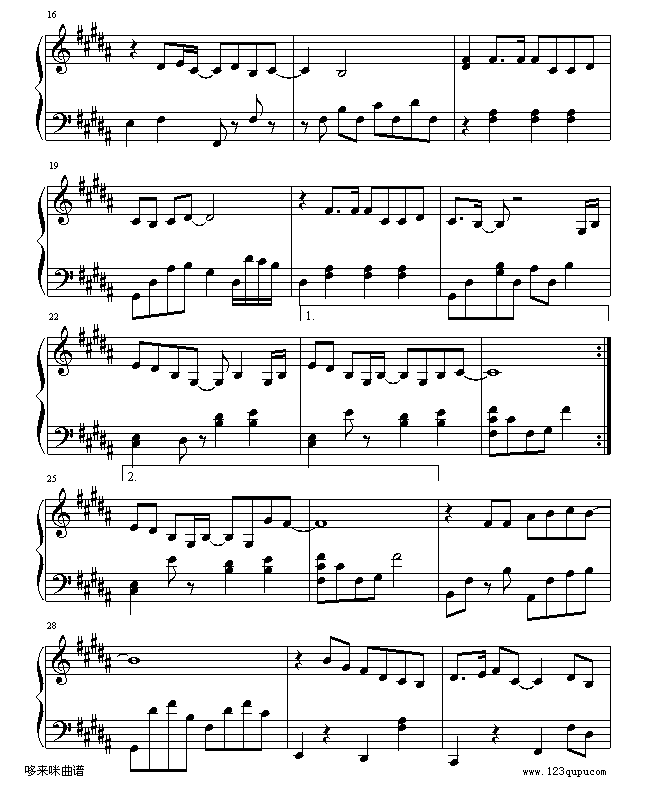 醉清风-弦子钢琴曲谱（图2）