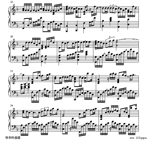 勇气-梁静茹钢琴曲谱（图3）
