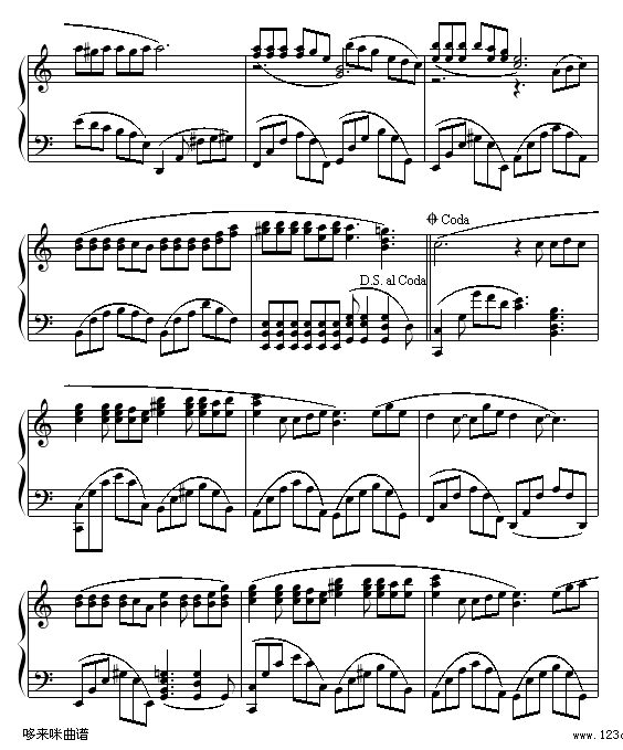 给自己的情书-王菲钢琴曲谱（图5）