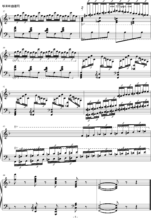 练习曲Op.72 No.6-莫什科夫斯基钢琴曲谱（图5）