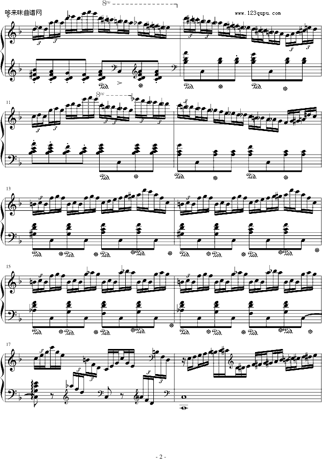 十二平均律BWV847赋格-巴赫钢琴曲谱（图3）