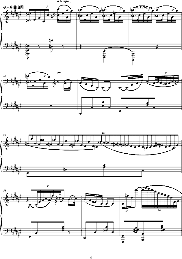 升F大调夜曲-肖邦钢琴曲谱（图4）