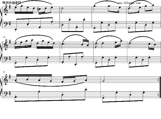 喜洋洋-中国名曲钢琴曲谱（图2）