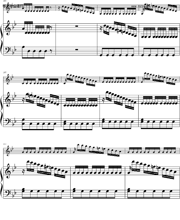 四季·夏-（小提琴/钢琴）-维瓦尔第钢琴曲谱（图16）
