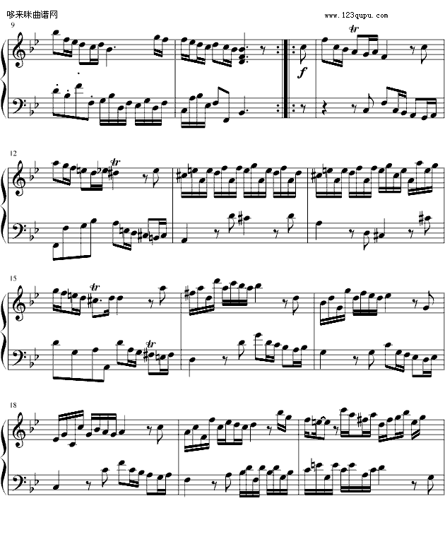 阿勒曼德舞曲-亨德尔钢琴曲谱（图2）