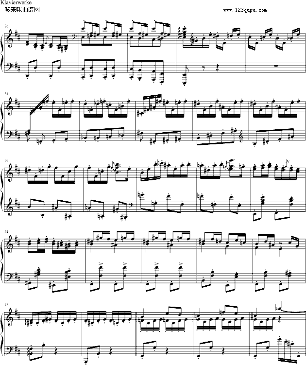 随想曲Op.76 No.2-勃拉姆斯钢琴曲谱（图2）