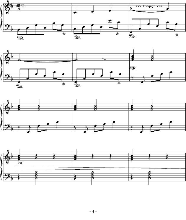 春笋-刘敦南钢琴曲谱（图4）