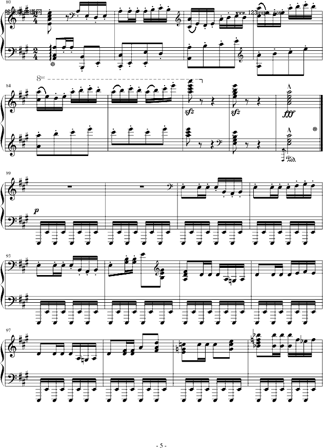 卡门组曲-《哈巴涅拉舞曲》-比才钢琴曲谱（图5）