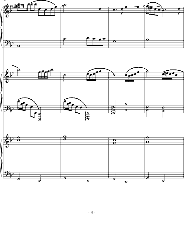 望江南-中国名曲钢琴曲谱（图3）
