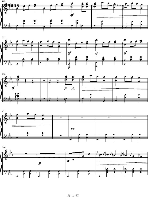 华丽的大圆舞曲-肖邦钢琴曲谱（图10）