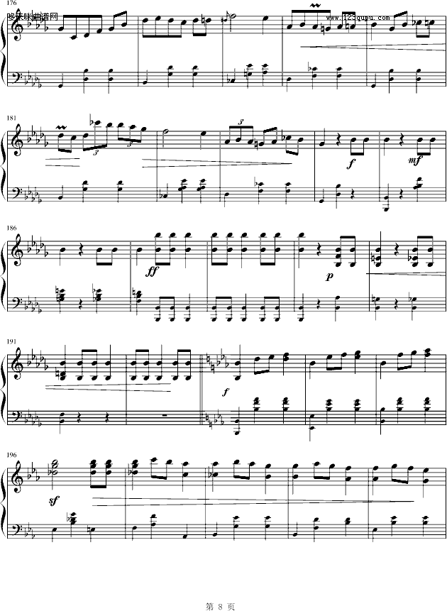 华丽的大圆舞曲-肖邦钢琴曲谱（图8）