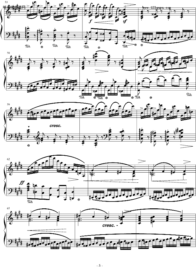 练习曲Op.10 No.4(原版）-肖邦钢琴曲谱（图5）