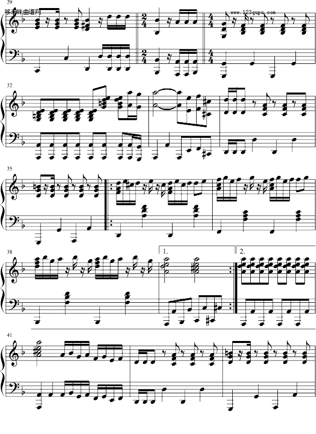 托卡塔曲-巴赫钢琴曲谱（图3）