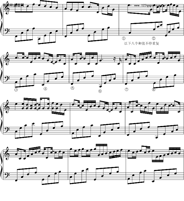 卡农-完美简单版-帕赫贝尔-Pachelbel钢琴曲谱（图2）