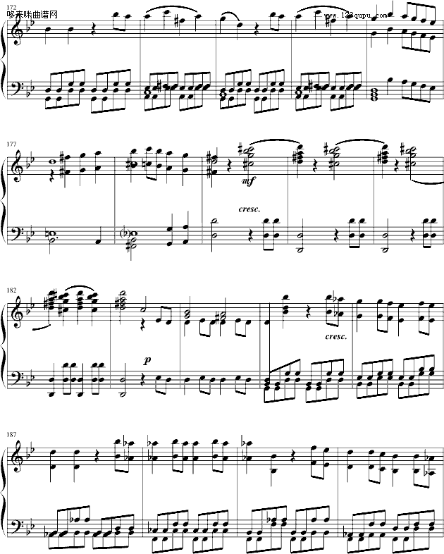 莫扎特第四十号交响曲（第一乐章）-莫扎特钢琴曲谱（图10）
