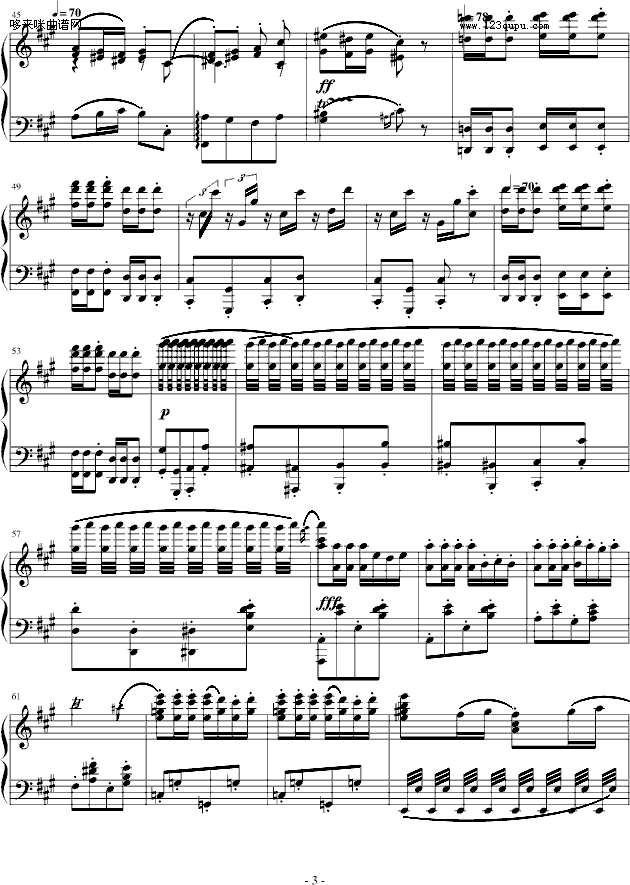 卡门组曲-《哈巴涅拉舞曲》-比才钢琴曲谱（图3）