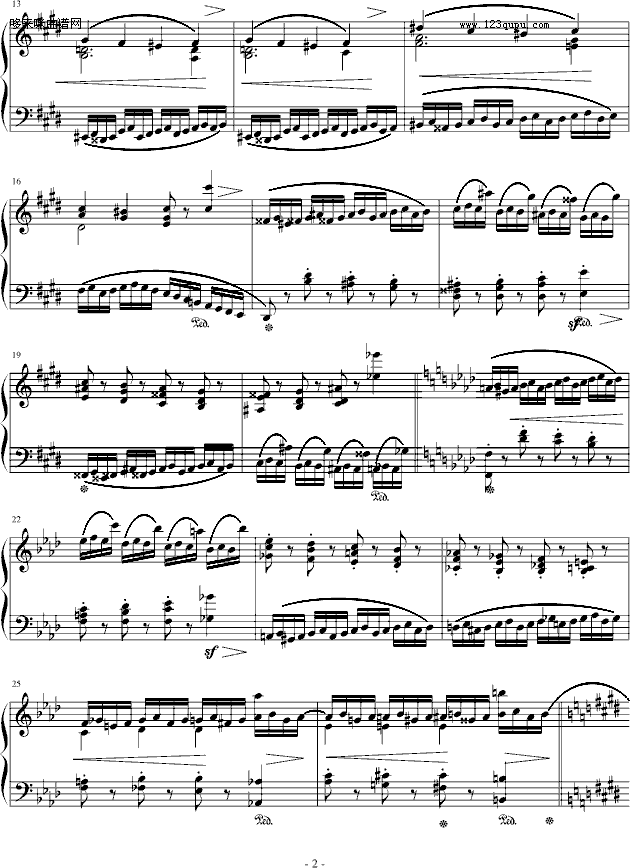 练习曲Op.10 No.4(原版）-肖邦钢琴曲谱（图2）
