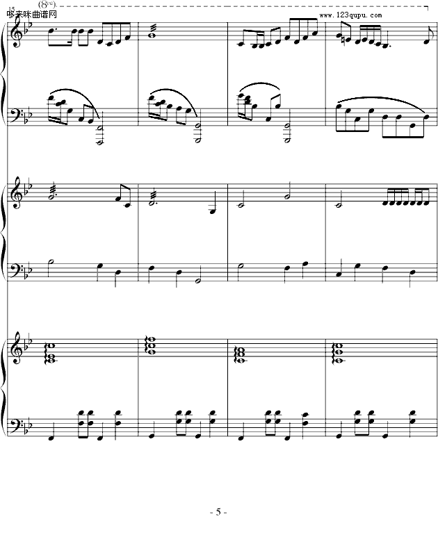 望江南-中国名曲钢琴曲谱（图5）