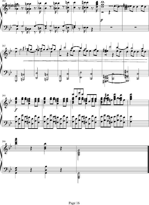 莫扎特第四十号交响曲（第一乐章）-莫扎特钢琴曲谱（图16）