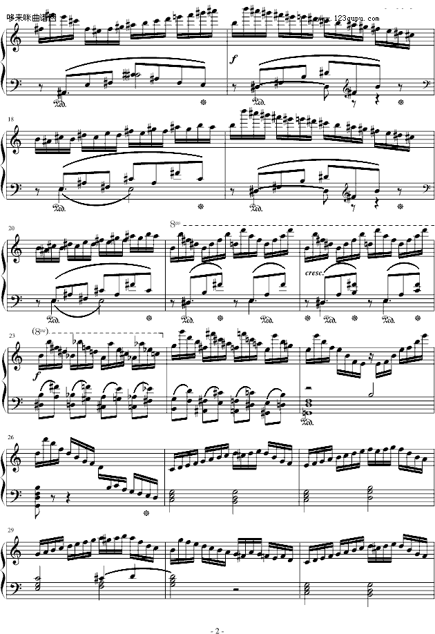 练习曲Op.72 No.5-莫什科夫斯基钢琴曲谱（图2）
