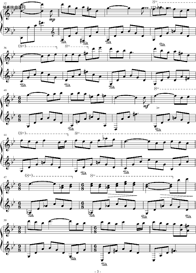 悲哀的结束-克莱德曼钢琴曲谱（图3）
