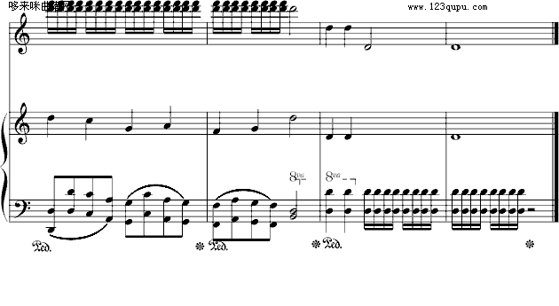 赛马...-中国名曲钢琴曲谱（图7）