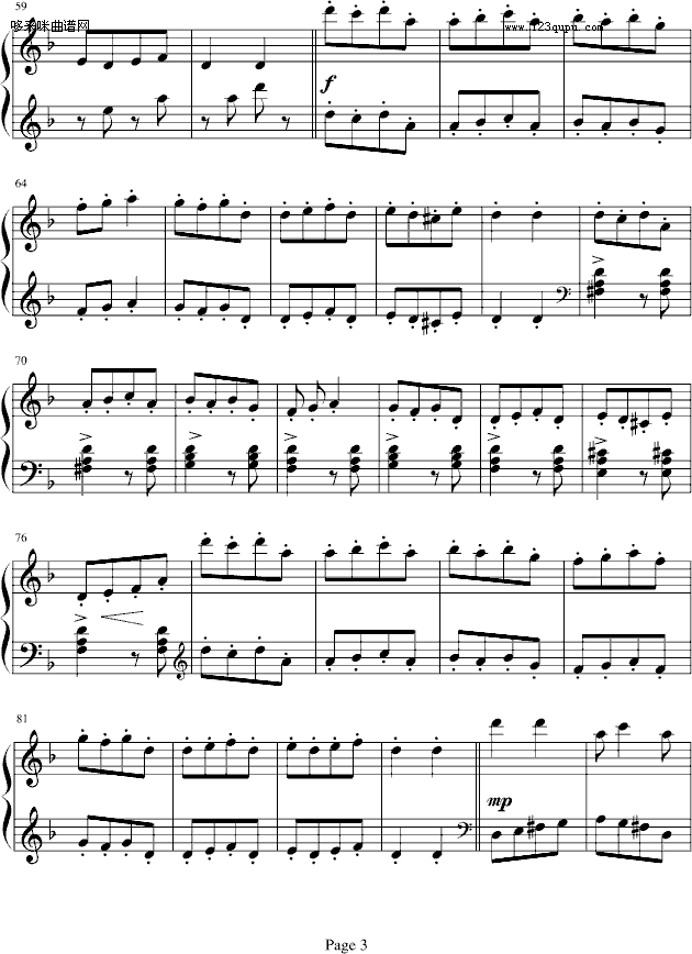 俄罗斯水手舞-格里埃尔钢琴曲谱（图3）
