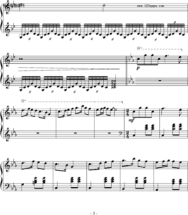 瑶族舞曲-中国名曲钢琴曲谱（图3）
