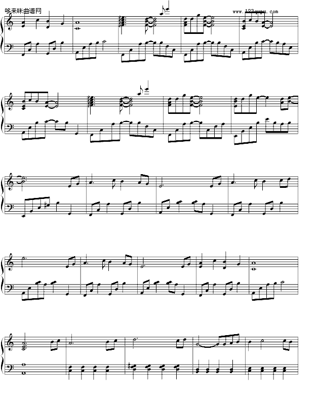 勇敢的心-班得瑞钢琴曲谱（图2）
