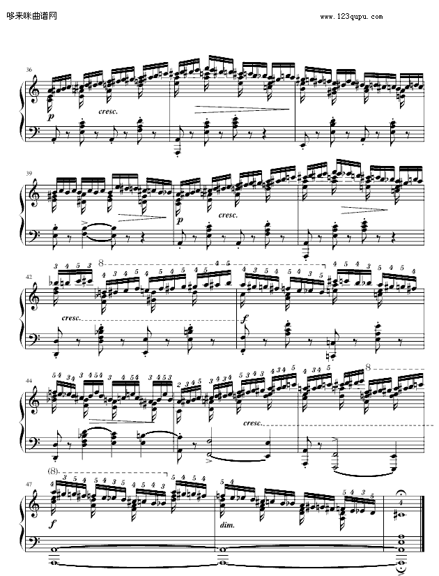 戈原-肖邦练习曲第2条-肖邦钢琴曲谱（图4）