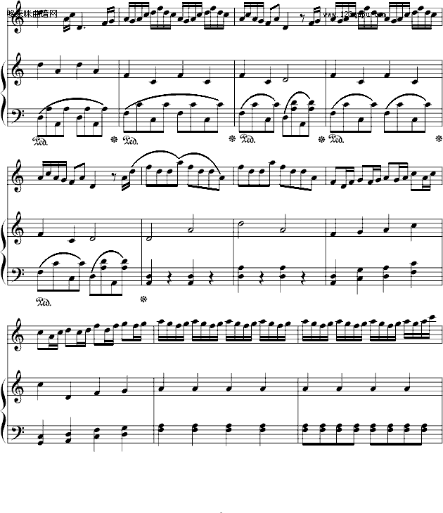 赛马...-中国名曲钢琴曲谱（图6）