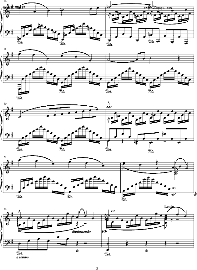 天鹅-圣-桑钢琴曲谱（图3）