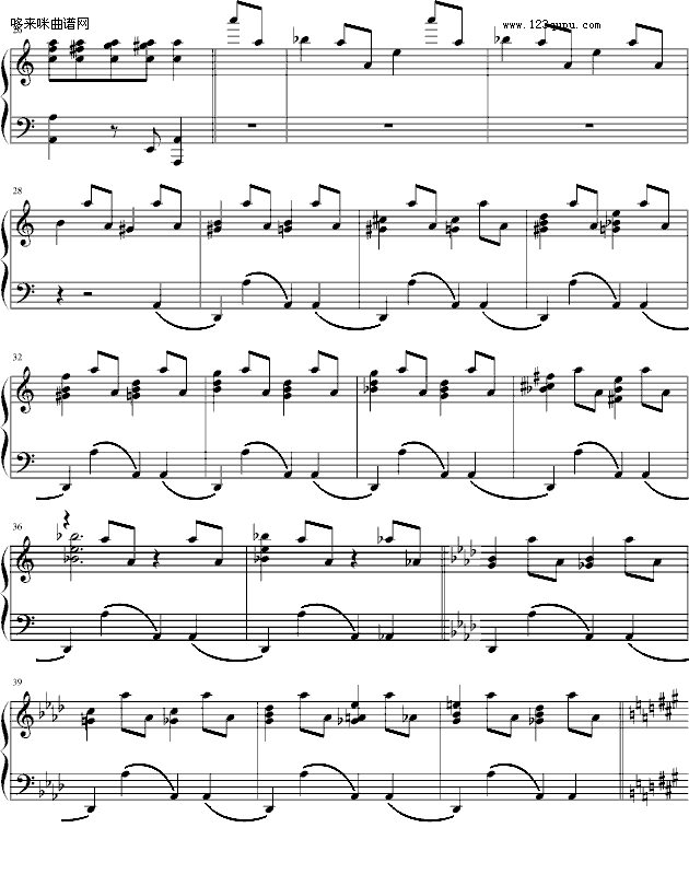 第二钢琴奏鸣曲 第二乐章-普罗科非耶夫钢琴曲谱（图3）