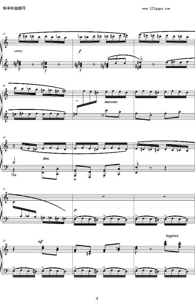 大黄蜂飞行-fantasy.j版-里姆斯基-柯萨科夫钢琴曲谱（图4）