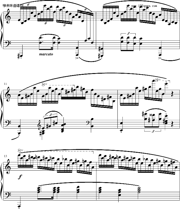 练习曲Op.25 No.11-肖邦钢琴曲谱（图2）