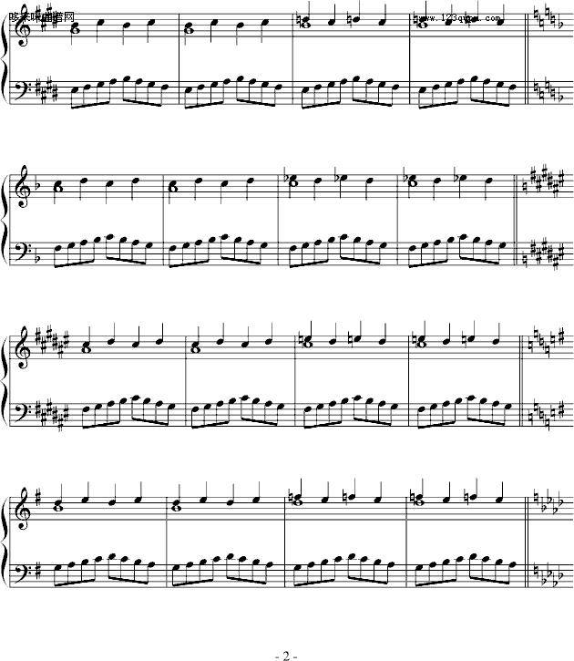 皮史纳手指练习-皮史纳钢琴曲谱（图2）