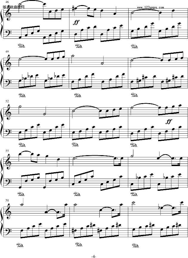 圣母颂-巴赫钢琴曲谱（图4）