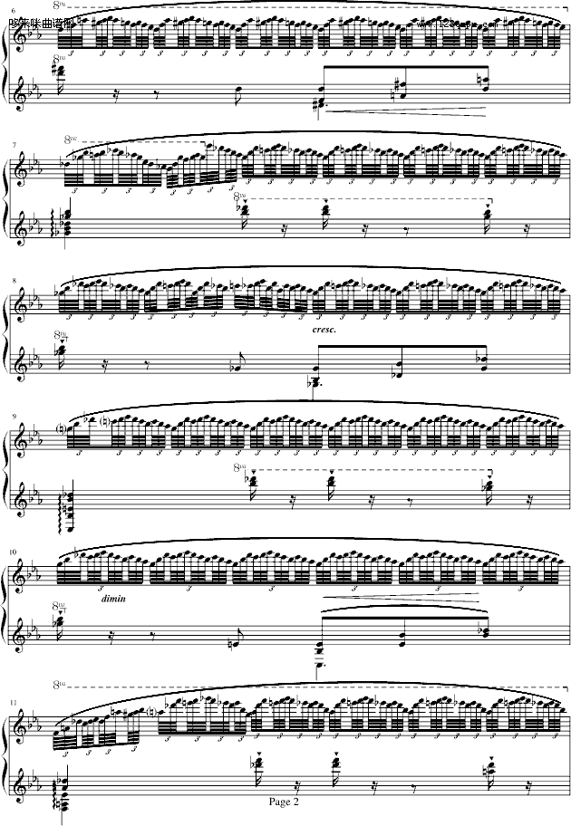 蓝色多瑙河-Schulz-Evler改编-约翰·斯特劳斯钢琴曲谱（图2）