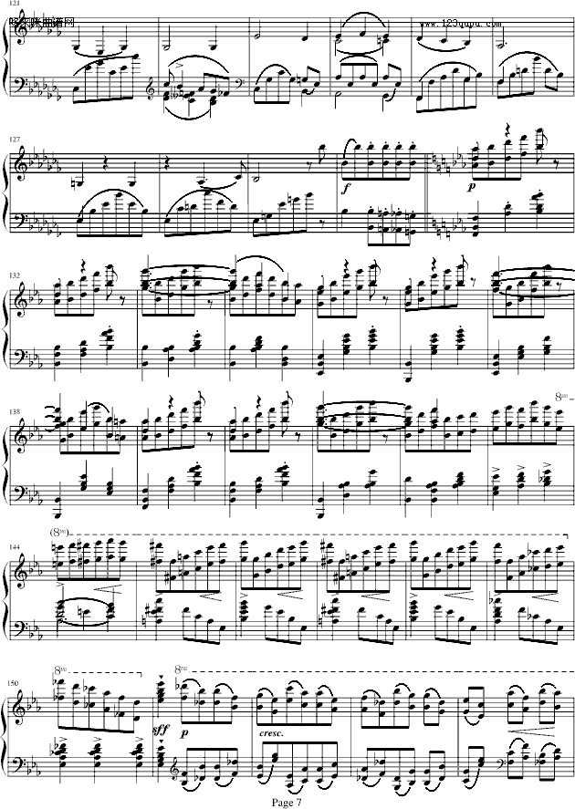 蓝色多瑙河-Schulz-Evler改编-约翰·斯特劳斯钢琴曲谱（图7）