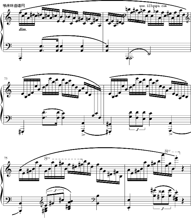 练习曲Op.25 No.11-肖邦钢琴曲谱（图12）