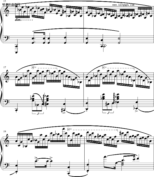 练习曲Op.25 No.11-肖邦钢琴曲谱（图3）